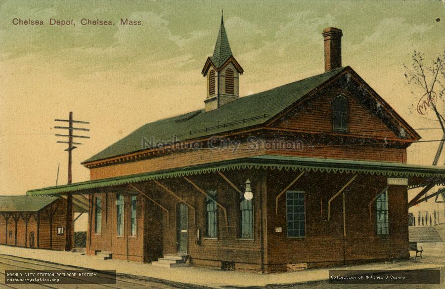 Postcard: Chelsea Depot, Chelsea, Massachusetts
